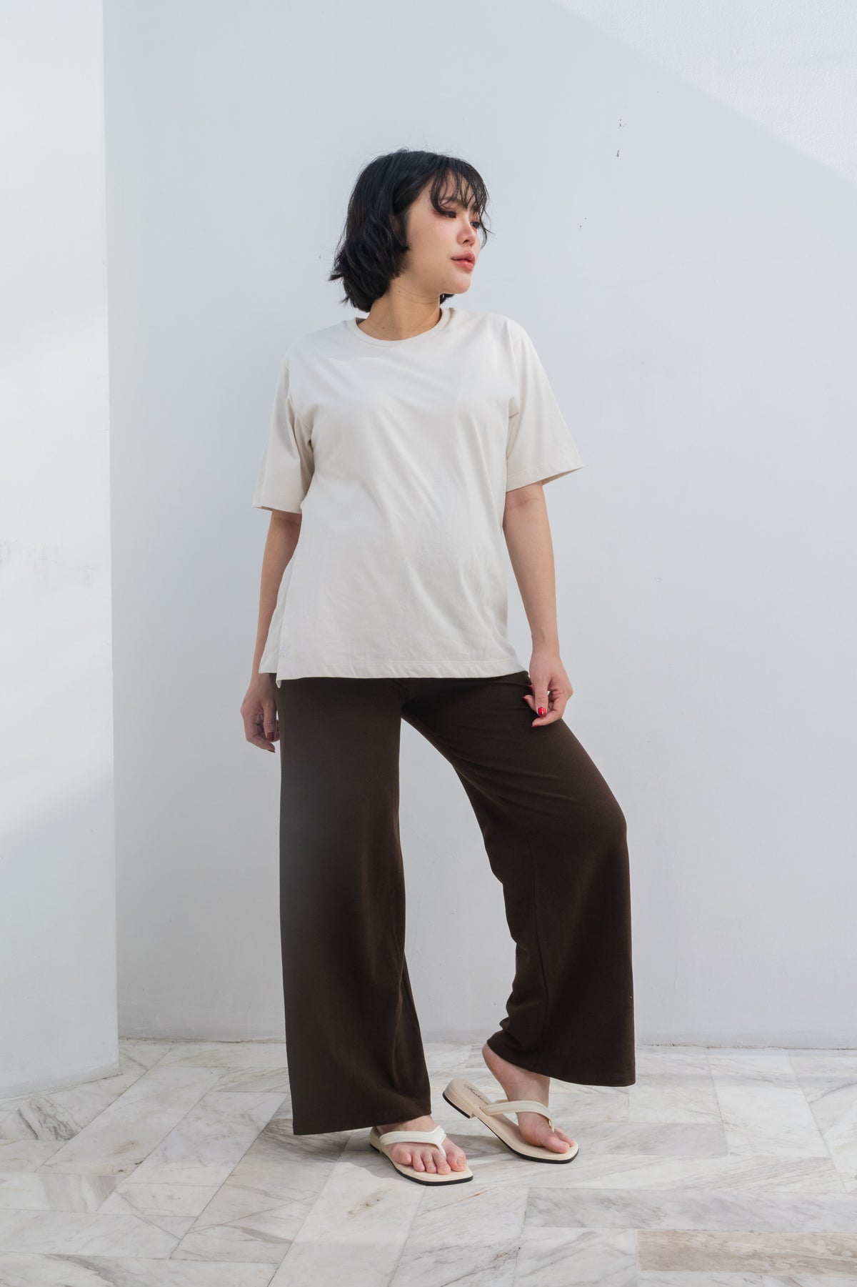 Straight Maternity pants - Lily Fabric